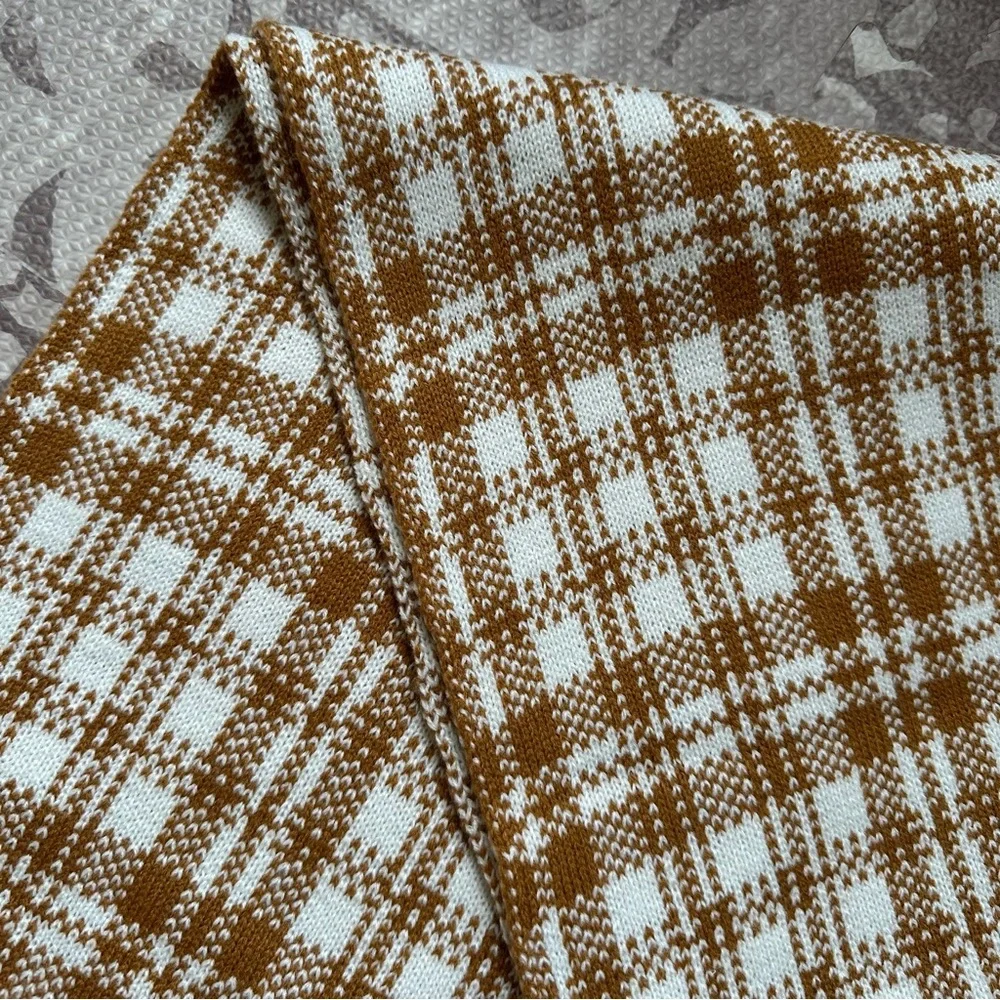 Timberland Scarf Buffalo Plaid beige whiter brown NEW‎ 10X68